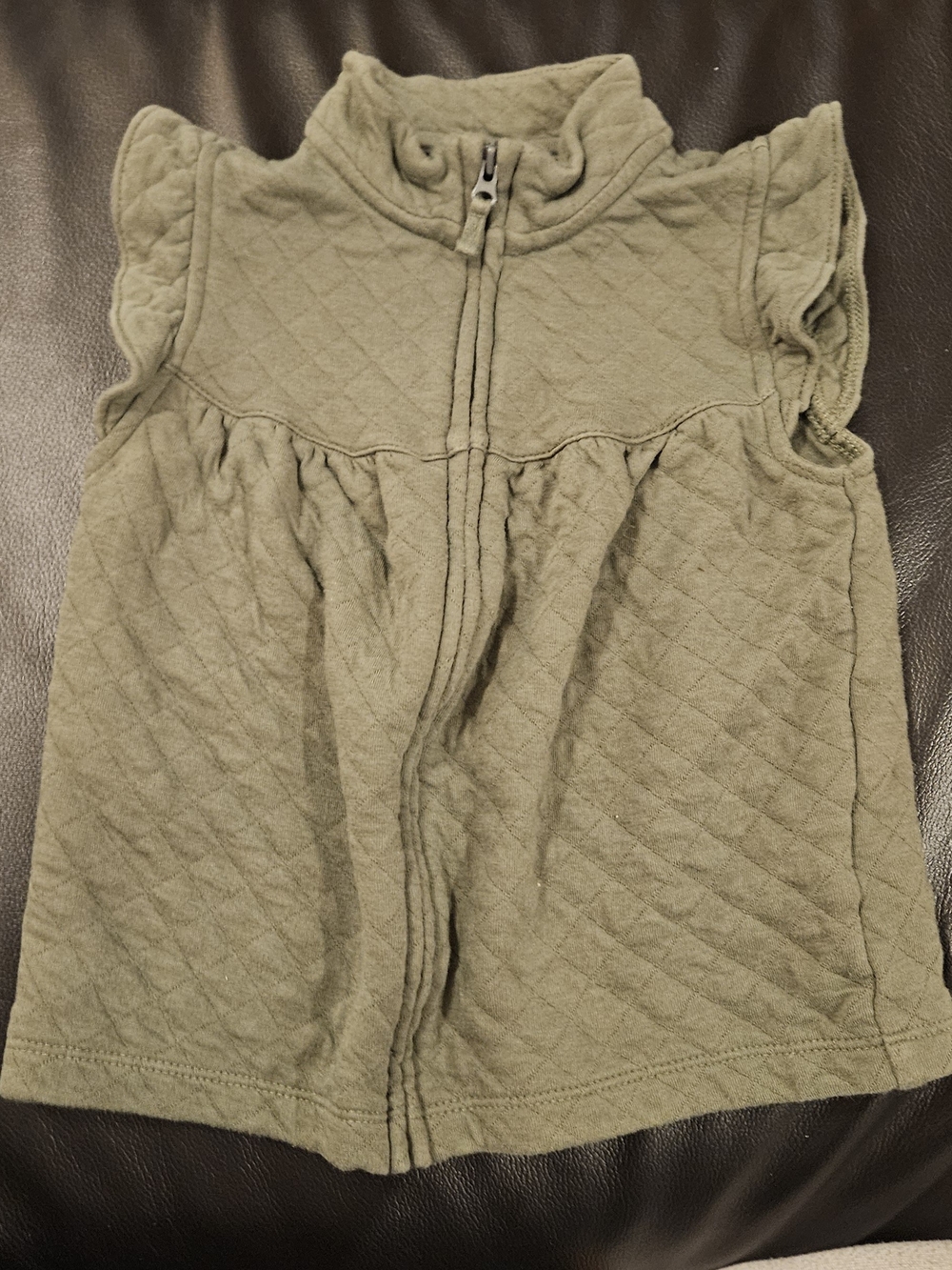 Carter's Olive Green Baby Vest with Front Zip